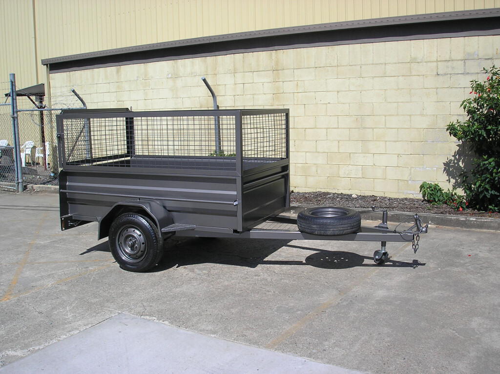 7x4 High Side Trailer With 600mm Weldmesh Cage