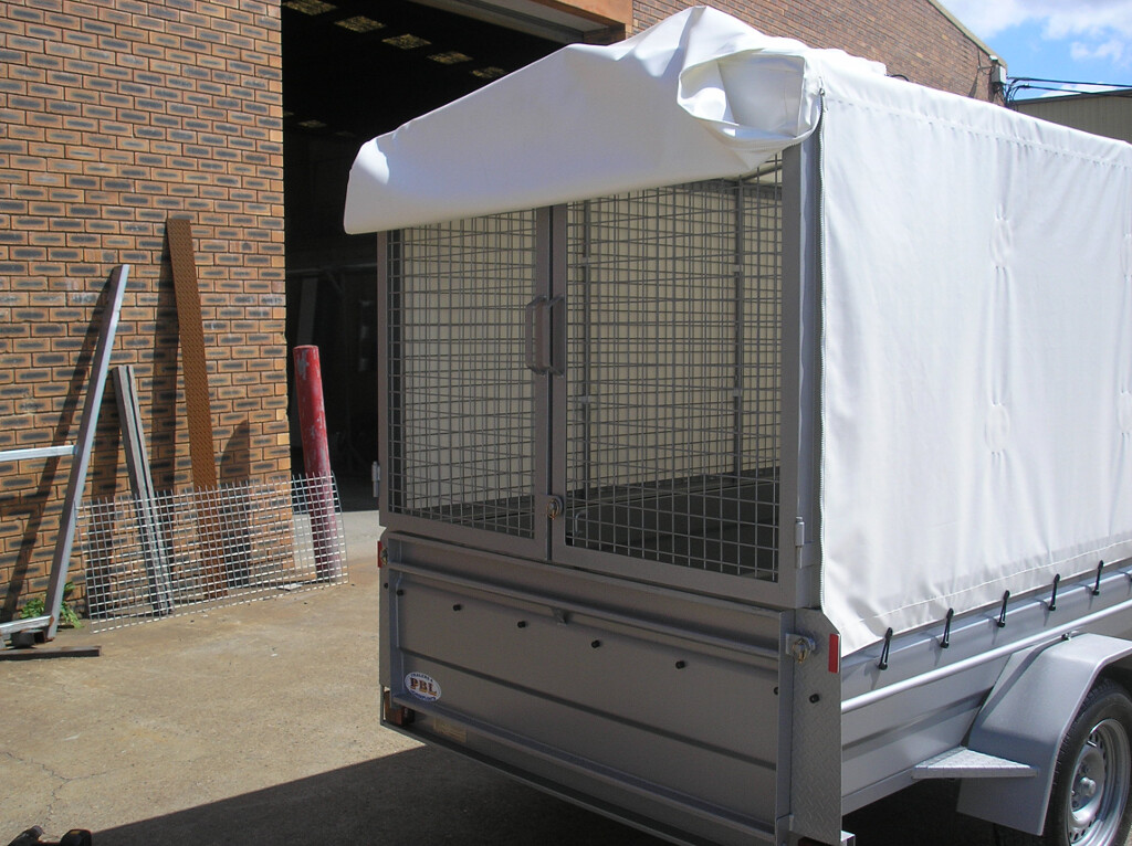 8x5 Trailer With 1200mm Cage And Vinel Canopy 1