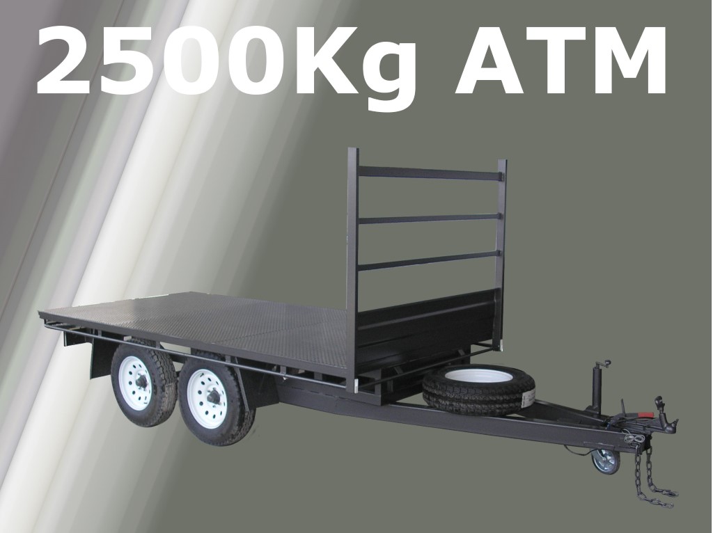 Standard 2.5T, Tandem Axle Box Trailer with Wheels Under and Flat Top