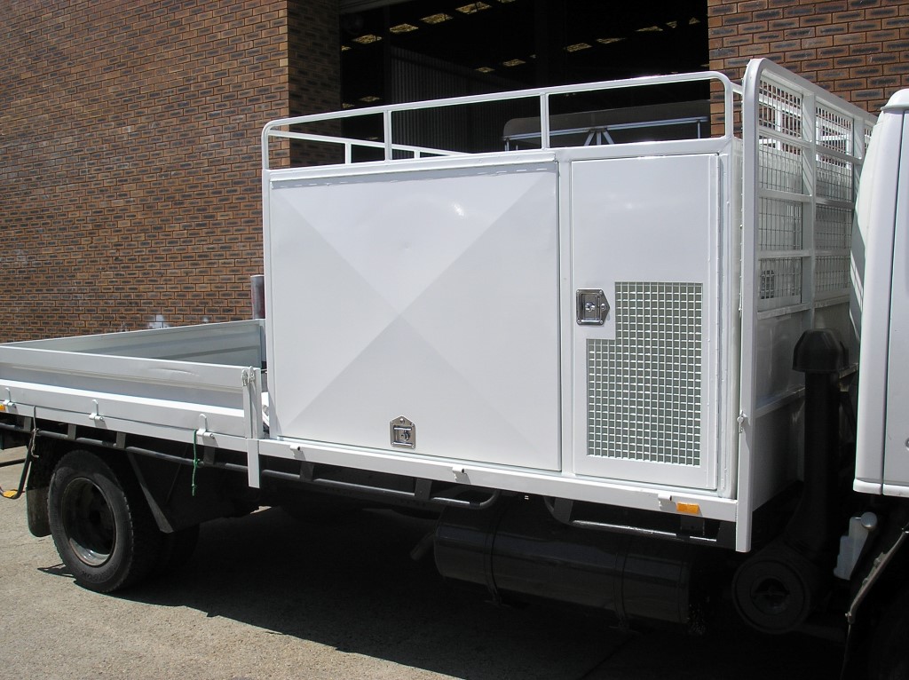 Truck Body with Tac Storage and Dog Box 1